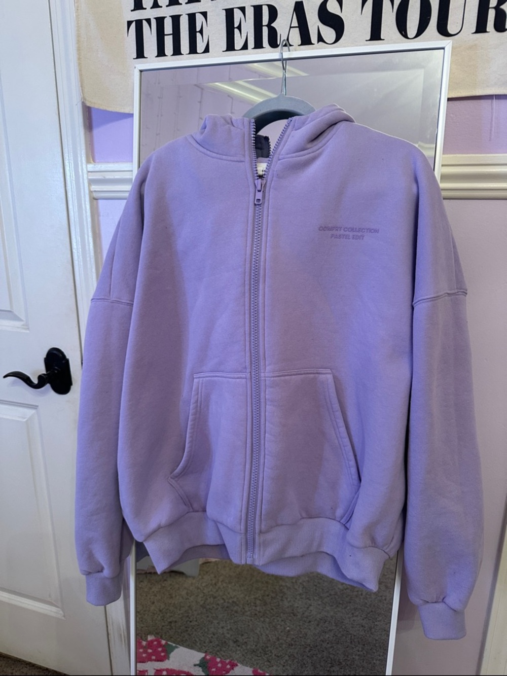 Comfort Collection Pastel Edit Lavender Sweat Suit: Zip-Up Hoodie & Sweatpants